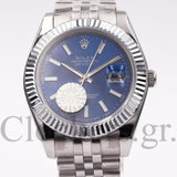 DATE JUST SS 41MM BLUE DIAL STICK MARKERS JUBILEE