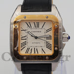 SANT0S DE CARTIER  AUTOMATIC, YELLOW GOLD AND STEEL, TWO