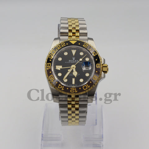 GMT-MASTER II 2-TONE GOLD BLACK DIAL CERAMIC BEZEL 40MM