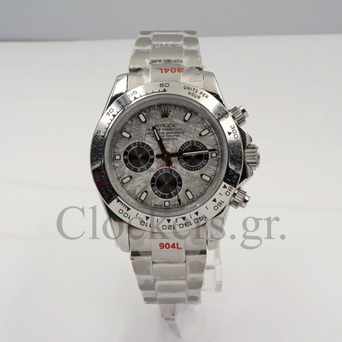 DAYT0NA 18K WHITE GOLD STEEL DIAL 40MM