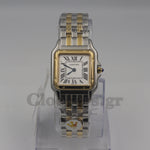 Cartier Panthère 2 Row 18k Gold Steel  Date Roman Dial with