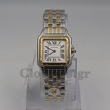 Cartier Panthère 2 Row 18k Gold Steel  Date Roman Dial with