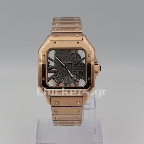 CARTIER SANTOS NEW 2023 SANTOS DE CARTIER SKELETON ROSE GOLD