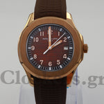 PATEK PHILIPPE AQUANAUT DUAL TIME BRAWN DIAL AUTOMATIC MEN’S WATCH 5164A-001 CLONE