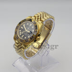 ROLEX GMT-MASTER II YELLOW GOLD BLACK DIAL CERAMIC BEZEL 40MM