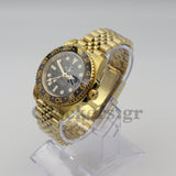ROLEX GMT-MASTER II YELLOW GOLD BLACK DIAL CERAMIC BEZEL 40MM