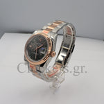DATE JUST 36 MM 2-TONE OYSTER FLUTED GRAY ROMAN