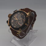 U-BOAT CHIMERA 46MM LIMITED EDITION LEATHER STRAP BROWN DIAL