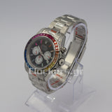 C0SMOGRAPH DAYT0NA BLACK DIAL SILVER RAINBOW 40MM