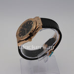 HUBLOT CLASSIC FUSION KING WATCH - 42 MM - BLACK DIAL -  RUBBER AND LEATHER STRAP