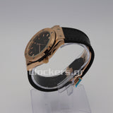HUBLOT CLASSIC FUSION KING WATCH - 42 MM - BLACK DIAL -  RUBBER AND LEATHER STRAP