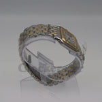 Cartier Panthère 2 Row 18k Gold Steel  Date Roman Dial with