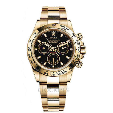C0SM0GRAPH DAYT0NA GOLD BLACK DIAL 40MM CLONE