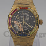 AUDEMARS PIGUET ROYAL OAK DOUBLE BALANCE WHEEL OPENWORKED RAINBOW