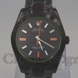 MILGAUSS 116400GV – BLACK DIAL – GREEN CRYSTAL – PVD