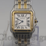 Cartier Panthère 2 Row 18k Gold Steel  Date Roman Dial with
