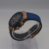 HUBLOT BIG BANG UNICO ROSE GOLD - BLUE SKELETON DIAL - RUBBER STRAP