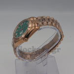 DAYDATE 36MM ROSE GOLD GREEN DIAL DIAMONDS