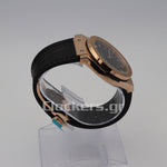 HUBLOT CLASSIC FUSION KING WATCH - 42 MM - BLACK DIAL -  RUBBER AND LEATHER STRAP
