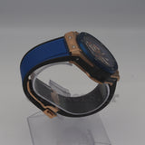 HUBLOT BIG BANG UNICO ROSE GOLD - BLUE SKELETON DIAL - RUBBER STRAP