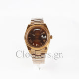 DAY-DATE II 41MM ROSE GOLD BRONZE DIAL RB STICKS MARKERS CLONE