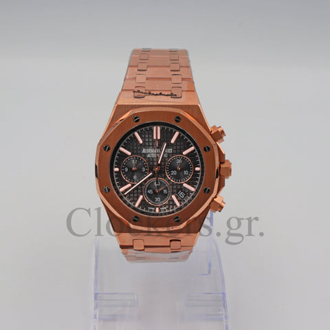 AUDEMARS PIGUET ROYAL OAK CHRONOGRAPH PINK GOLD BLACK DIAL 26239OR.OO.D821CR.