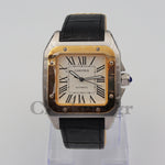 SANT0S DE CARTIER  AUTOMATIC, YELLOW GOLD AND STEEL, TWO