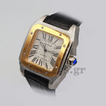 SANT0S DE CARTIER  AUTOMATIC, YELLOW GOLD AND STEEL, TWO