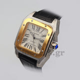 SANT0S DE CARTIER  AUTOMATIC, YELLOW GOLD AND STEEL, TWO