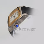 SANT0S DE CARTIER  AUTOMATIC, YELLOW GOLD AND STEEL, TWO