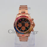 DAYT0NA COSM0GRAPH BLACK DIAL ROSE GOLD RAINBOW 40MM