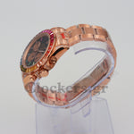 DAYT0NA COSM0GRAPH BLACK DIAL ROSE GOLD RAINBOW 40MM