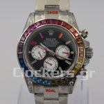 C0SMOGRAPH DAYT0NA BLACK DIAL SILVER RAINBOW 40MM