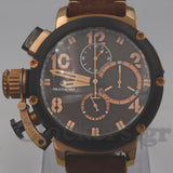 U-BOAT CHIMERA 46MM LIMITED EDITION LEATHER STRAP BROWN DIAL