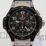 HUBLOT BIG BANG BLACK DIAL BLACK CASE BLACK RUBBER BRACELET