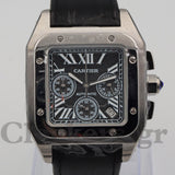 SANTOS 100 STEEL AUTOMATIC CHRONOGRAPH LARGE MEN'S WATCH