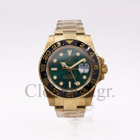 GMT-MASTER II SS GOLD GREEN CERAMIC BEZEL 40MM CLONE