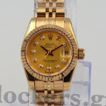 DATEJUST 28MM YELLOW GOLD DIAL DIAMONDS MARKERS