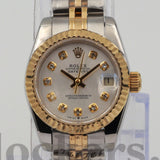 LADY DATEJUST CHAMPAGNE 28MM DIAL STEEL AND 18K YELLOW GOLD OYSTER2-TONE WATCH