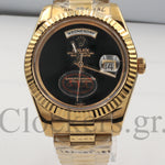 PRESIDENT DAY-DATE 18K WATCH BLACK ONYX DIAL 118208