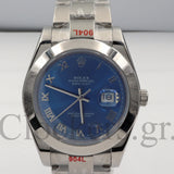 DATEJUST 41MM SS BLUE DIAL ROMAN MARKERS