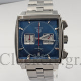 TAG Heuer Monaco Automatic Chronograph Caliber 02 Blue Dial Steel  CBL2111