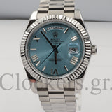 DAY-DATE II 40MM PLATINUM BLUE DIAL ROMAN MARKERS