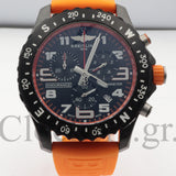 BREITLING ENDURANCE PRO CHRONOGRAPH SUPER QUARTZ 44MM BLACK DIAL MENS WATCH ORANGE