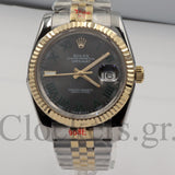 DATEJUST 36 MM 2-TONE JUBILLEE FLUTED GRAY ROMAN