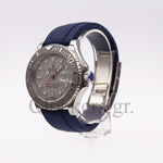 YACHT-MASTER PLATINUM DIAL OYSTER 16622 42MM RUBBER STRAP BLACK