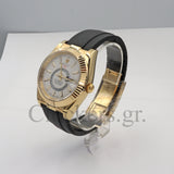 18k Gold 42mm White Index Dial Oysterflex 326235