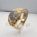 PRESIDENT DAY-DATE 18K WATCH BLACK ONYX DIAL 118208