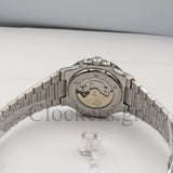 PATEK PHILIPPE NAUTILUS SILVER BRACELET GREEN DIAL