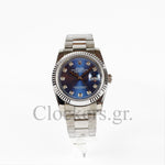 DATEJUST 36MM SS SILVER OYSTER BLUE DIAL DIAMONDS MARKERS CLONE